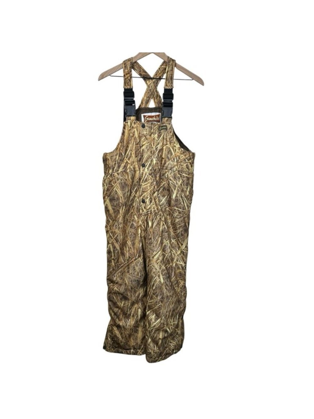 Gamehide Bib Overalls Kids Boys Large Brown Mossy Oak Camo Light Weight Outdoor